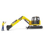 Bruder 02466 - Cat Minibagger mit Bauarbeiter – Bild 3