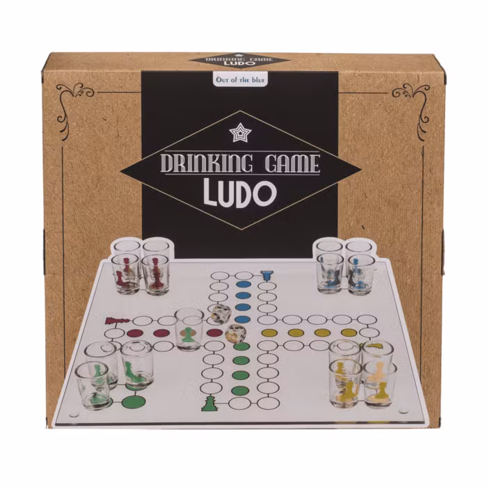 Ludo - Glas-Trinkspiel - 31 x 31 cm – Bild 2