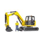 Bruder 02466 - Cat Minibagger mit Bauarbeiter