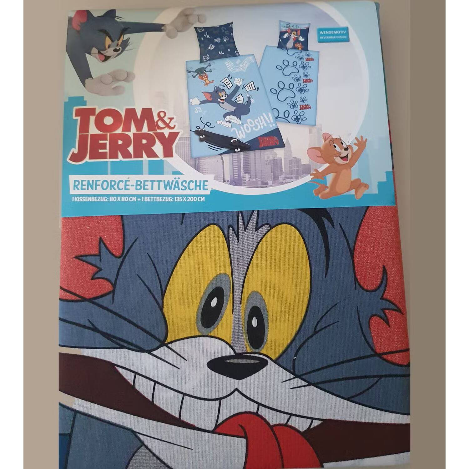 Tom & Jerry - Wendebettwäsche - 80 x 80 / 135 x 200 cm – Bild 2