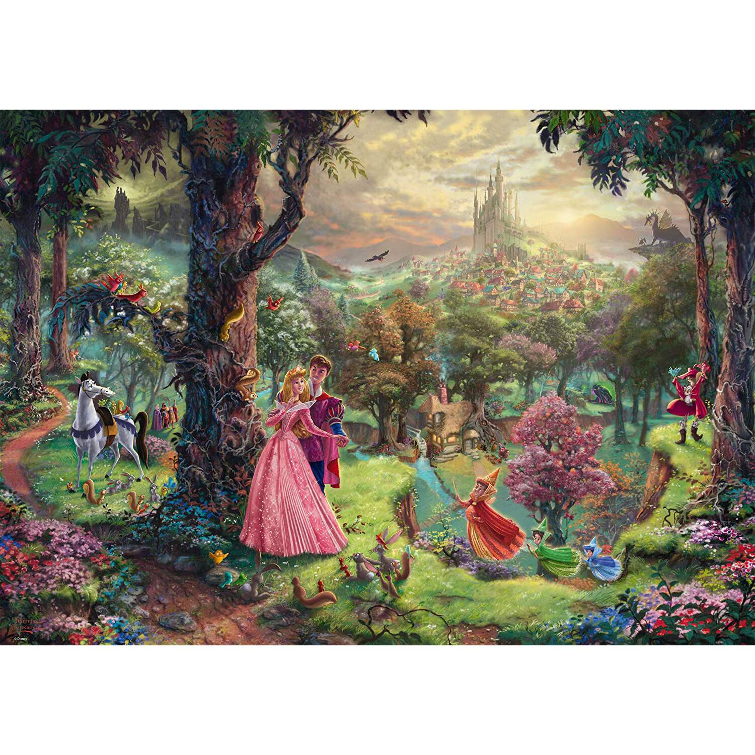 Disney, Dornröschen - 1000 Teile Puzzle (Thomas Kinkade) – Bild 2