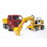 Bruder 02751 - MAN TGA Kipp-LKW und Liebherr Schaufelbagger – Bild 2